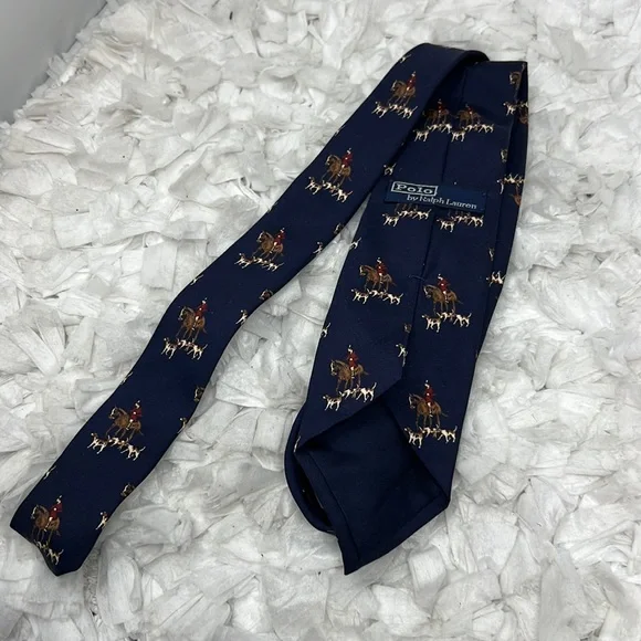 Polo Ralph Lauren Polo Pony Silk Tie Men’s Size 56” X 3” Made In Italy